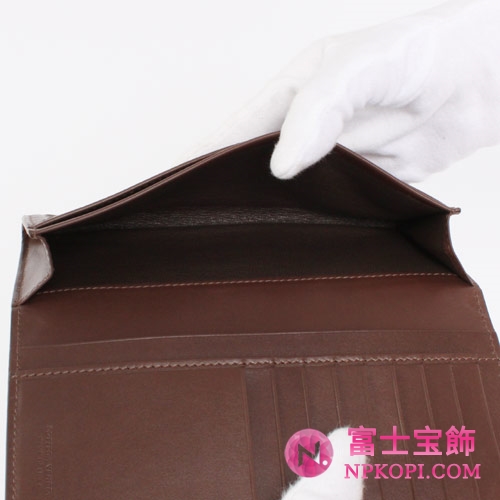ボッテガヴェネタ カーフレザー 長財布【札入れ】 チョコレートブラウン 120697V46512104  【2011年秋冬新作】